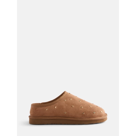 Pawz Women's Sammy Embellished Faux Suede Slippers