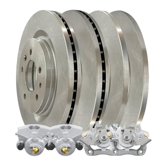 AutoShack Front & Rear Brake Rotors Calipers | Replacement for 2000-2005 Volkswagen Jetta 2007-2009 Jetta City 1.8L 1.9L 2.0L FWD | 8-PC Brake Kit