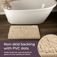 thumbnail image 4 of Lavish Home 2-Piece Memory Foam Bath Mat Set with Non-Slip Base (Ivory), 4 of 6
