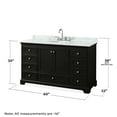 thumbnail image 4 of Wyndham Collection Wcs202060scmunomed Deborah 60" Free Standing Single Vanity Set - White, 4 of 7