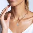 thumbnail image 5 of 14K Solid White Gold Our Lady of Guadalupe Virgin Mary Oval Necklace Virgencita Maria Rosa Pendant Catholic Christian Holy Mother Medallion Charm with chain 16inch, 5 of 7