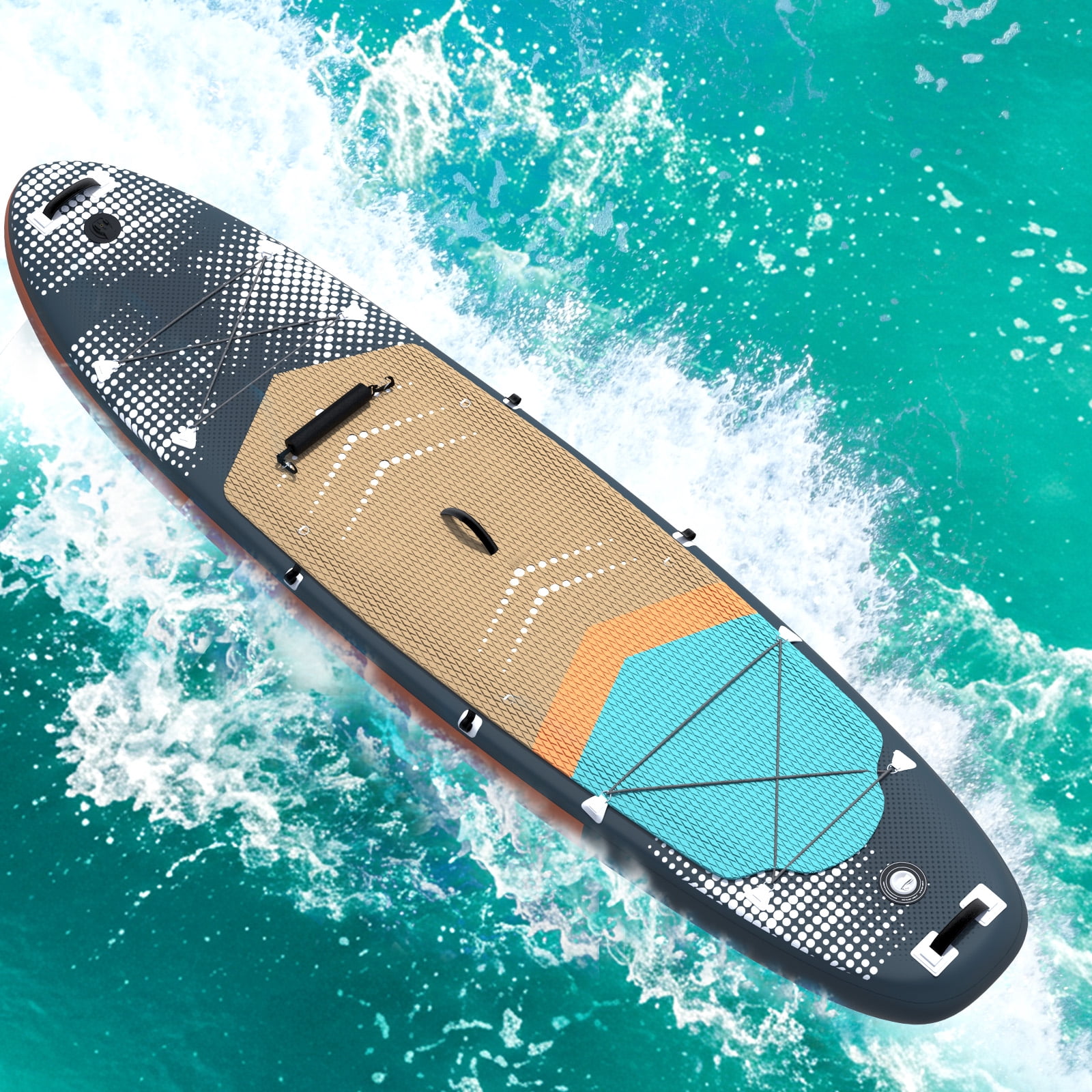 Danrelax 10.5' Inflatable Stand Up Paddle Board SUP Kit with Paddle, Pump, Backpack, Blue