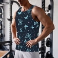 thumbnail image 5 of Rateoe Beautiful Butterflies Pattern Sleeveless Gym Shirt Muscle Tee Breathable Workout Shirt Slim-Fit Tank Quick Dry Fit Muscle Tank Top Bodybuilding Sleeveless T Shirt-Small, 5 of 7
