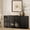 Black, variant on 63" Modern Sideboard Buffet Cabinet with 4 Doors, Multifunctional Sideboard with Large Storage and Adjustable Shelf,Oak