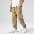 thumbnail image 6 of Fozruso Comfortable And Stylish Boys Casual Trousers For Autumn Linen Blend Long Pants With Elastic Waist Casual Long Pants Sizes 9-10 Years(Yellow), 6 of 7