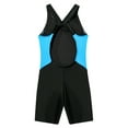 thumbnail image 4 of HULIJA Boys Girls Swimming Costume One Piece Swimsuit Kids Legsuit Bathing Suit Sports Training Blue&Black 10, 4 of 5
