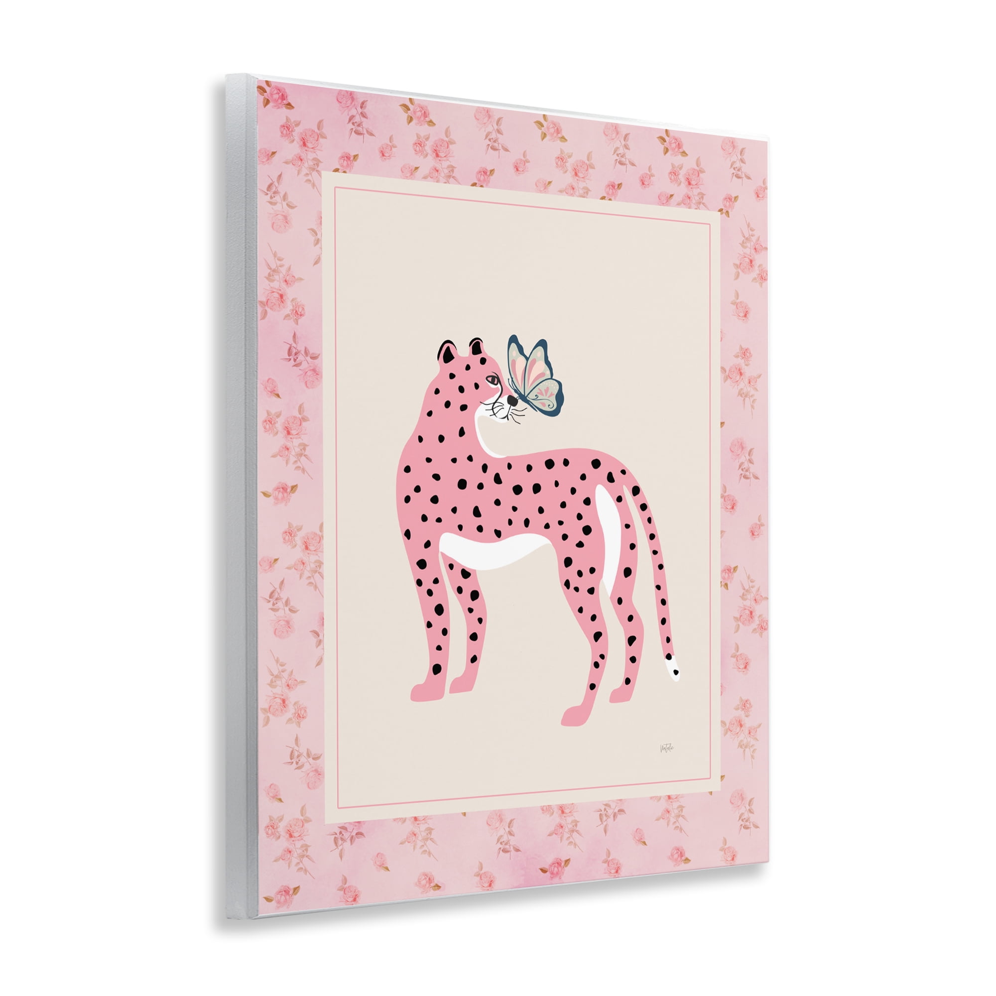 Stupell Industries Cheetah & Butterfly Friendship Wall Plaque Art, design by Natalie Carpentieri