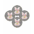 thumbnail image 7 of 13 Inch Round Placemats Set of 4, Easter Non Slip Heat Insulation PP Table Mats, Spring Rabbits Ears Feet Wildflowers Black Plaid Washable Place Mats for Kitchen Dining Party Table Decor, 7 of 7