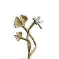 thumbnail image 2 of 16 Inch Elegant Accent Table, 2 Tier Aluminum Cherry Blossom, Gold, Silver, Saltoro Sherpi, 2 of 5