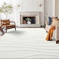 thumbnail image 2 of Buganda Modern Area Rug, Soft Non-Slip Rug for Living Room Bedroom, Machine Washable, 9'x12', Cream, 2 of 6