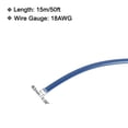 thumbnail image 2 of Uxcell 18AWG Cable de conexión trenzado 15m/50ft Azul Bobina de cable de cobre estañado UL1007 para conexión interna marina, 2 of 7
