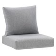 thumbnail image 2 of CorLiving Single Chair Replacement Patio Cushion Set - Gray Fabric, 2 of 6