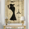 thumbnail image 2 of Designart 'Elegance Glam Paris Diva I' Fashion Print on Natural Pine Wood, 2 of 3