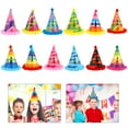 thumbnail image 2 of Monyance Birthday Party Hat 12Pcs Adorable Birthday Hats with Hairball Paper Party Hats Funny Party Supplies(7.68X5.51X0.79Inches), 2 of 10