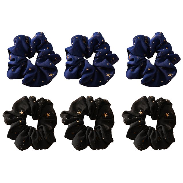 Scrunchies para el cabello con banda elástica, lazos para el cabello, cuerdas, soporte para cola de caballo para mujeres y niñas, 6 unidades MFZFUKR BST3007846-2