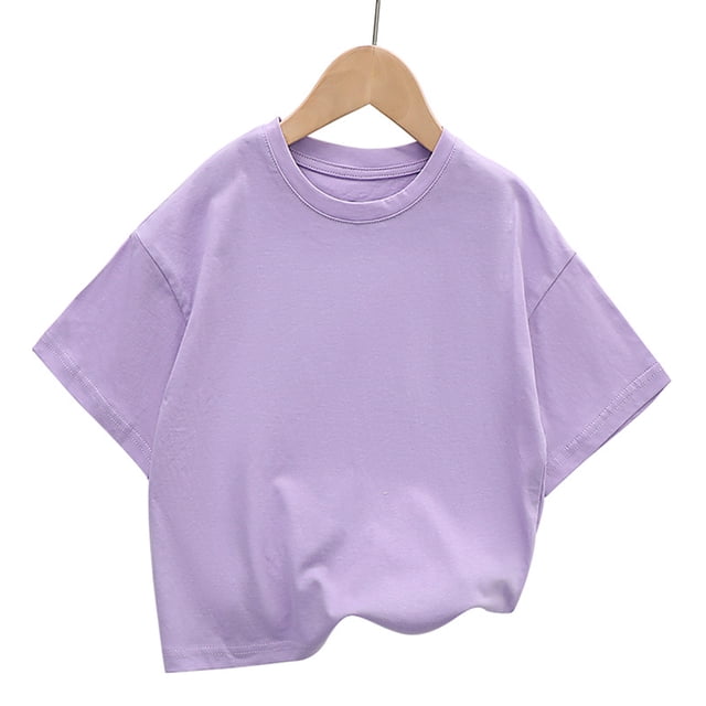 Qudderr T-Shirts d'Été pour Bébés Garçons Filles Col Rond en Coton Manches Courtes Décontracté pour Enfants 2-12 Ans