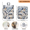 thumbnail image 5 of Yayeee 2 Pack Qtip Holder Bathroom Cotton Swab Canister with Lid Clear Dispenser Set, Snowy Winter, 5 of 6