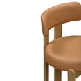 thumbnail image 4 of Odessa Saddle Brown Vegan Leather Dining Chair, 4 of 8