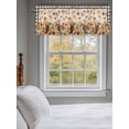 thumbnail image 3 of Thanksgiving Pumpkin Valances for Windows Fall Leaf Squirrel Black Plaid Linen Rod Pocket Curtains Valance Short Window Treatment Drapes for Living Room, Bedroom Bathroom 42"&nbsp;W x 12" L, 3 of 5