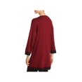 thumbnail image 2 of AVEC Womens Red Color Block 3/4 Sleeve Open Front Wear To Work Duster Sweater L, 2 of 2