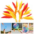thumbnail image 3 of 10 pelotas de bádminton de alta elasticidad de tres pelos, coloridas, para críquet, paletas, plumas, accesorios deportivos para fitness (color aleatorio)., 3 of 7
