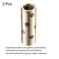 thumbnail image 3 of Uxcell 8mm x 12mm x 35mm Sleeve Bearings Wrapped Oilless Bushings Brass Graphite 2 Pack, 3 of 5