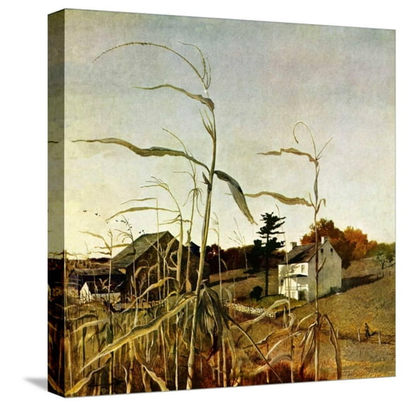 Art.com Autumn Cornfield,October 1, 1950 Stretched Canvas Print Wall Art by Andrew Wyeth, 16" x 16"