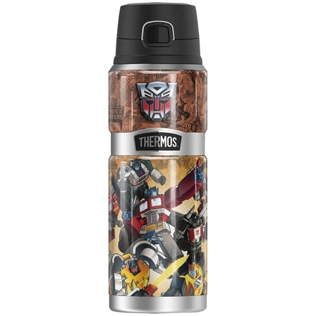 Transformers Autobots V Decepticons THERMOS STAINLESS KING Stainless Steel Drink Bottle, Vacuum insulated & Double Wall, 24oz