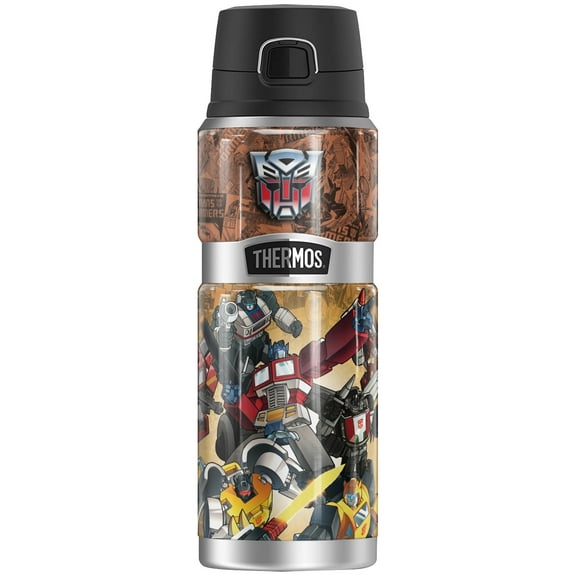 Transformers Autobots V Decepticons THERMOS STAINLESS KING Stainless Steel Drink Bottle, Vacuum insulated & Double Wall, 24oz