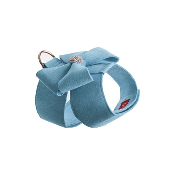 Cute Bow Chihuahua Yorkie for Puppies Chest Strap Cat Girls with Leash Dog Leads Dog Harness Dog Collars Pet Supplies BLUE M