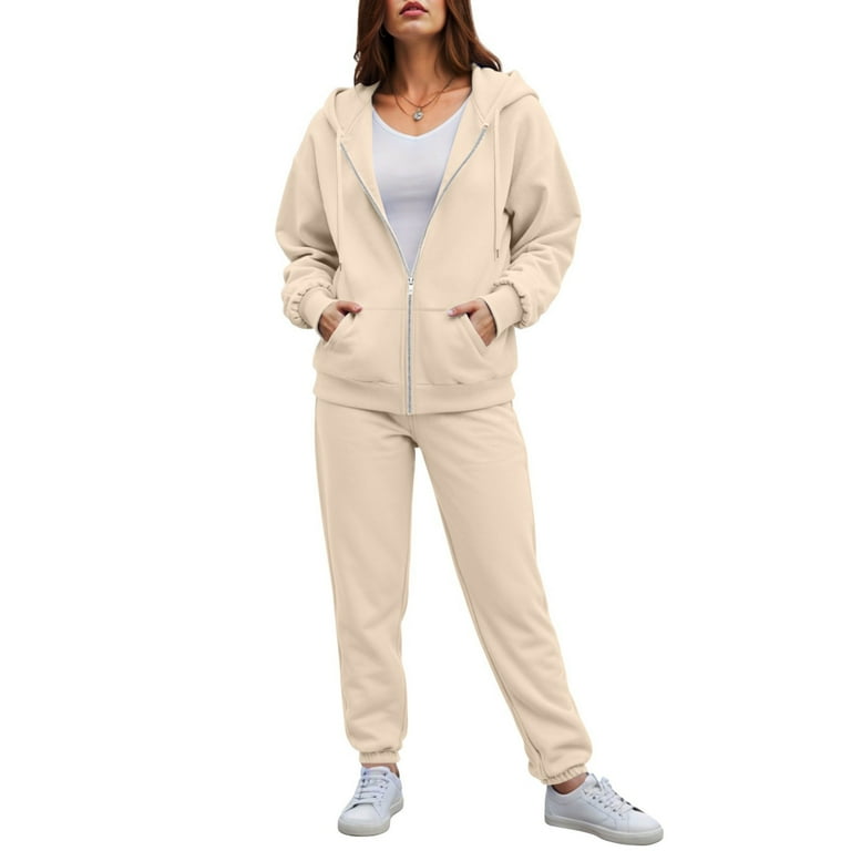 Hessimy Women Long Sleeve Tracksuits Fashion Two Piece Lounge Set