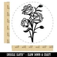 thumbnail image 2 of Bundle of Wild Roses Self-Inking Rubber Stamp Ink Stamper - Red Ink - Large 1-1/2 Inch, 2 of 7