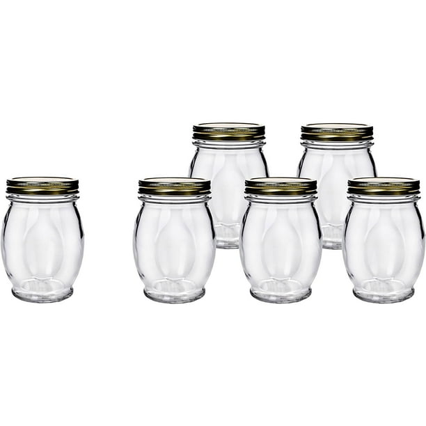 Amici Orto 27.5 oz. Italian Canning Jars, Set of 6 Metal ScrewOn