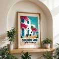 thumbnail image 5 of Sidi Bou Said Poster – Vintage North Africa Art Print - Sidi Bou Said Tunis Governorate Tunisia Illustration Travel Poster Architecture Vintage Coastal Seaside Unframed Wall Art Print 16 x 24 inches, 5 of 60