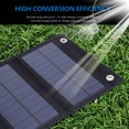 thumbnail image 2 of Cargador de panel solar de 12 W Laminación de PET de polisilicio 6 pliegues para teléfono (Negro), 2 of 9