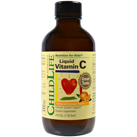 ChildLife, Essentials, Liquid Vitamin C, Natural Orange Flavor, 4 fl oz (118.5 mL)(pack of