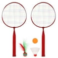thumbnail image 1 of Phenofice Complete Badminton Set Badminton Racket Iron Pink Outdoor Sports Activity 1 Set, 1 of 5