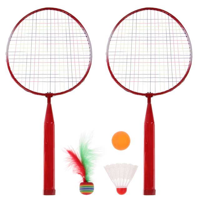 Phenofice Complete Badminton Set Badminton Racket Iron Pink Outdoor Sports Activity 1 Set