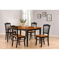 Boraam 5-Piece Shaker Dining Set with Black and Oak Finish