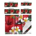 thumbnail image 3 of Kitchen Cafe Valance Curtain for Small Windows,Red Hibiscus Flower with Green Leaves Rod Pocket Short Valances Farm Floral Art Window Treatment Panel for Living Room/Bedroom/Bathroom,60x18in, 3 of 9