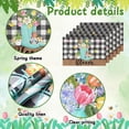 thumbnail image 6 of 6 Pcs Hello Spring Table Decorations Spring Easter Placemats Flower Table Mats Buffalo Plaid Truck Cabin Placemat Summer Holiday Place Mats for Home Party Dining Table Kitchen Decoration, 6 of 6
