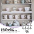 thumbnail image 3 of MasteelfCA 12 Pcs 1 Sac Supports d'Angle pour Meubles avec Vis (Argent), 3 of 7