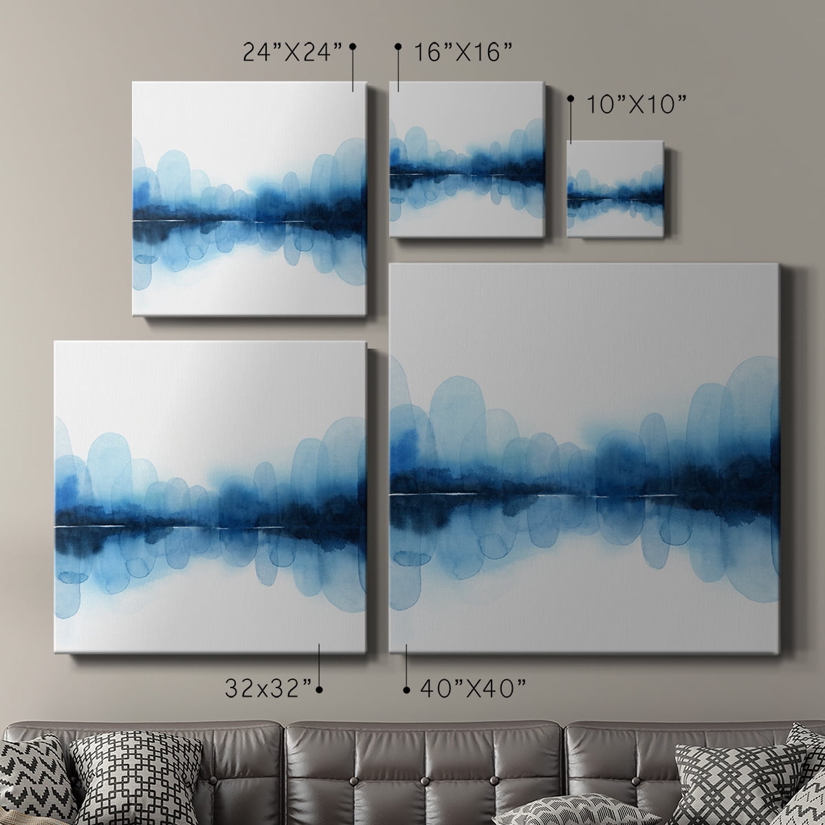 Wexford Home Ultramarine Mirror I-Premium Gallery Wrapped Canvas, 40" x 40" - Ready to Hang