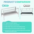 thumbnail image 2 of 77 Gallon Heavy - Duty 18/8 Stainless Steel Livestock Feeder for Sheep, Horses, Cows 59" L x 19.6" W x 33.4" H Spacious Capacity Barn Feeding Setup with Immune Rust - Proofing, 2 of 8