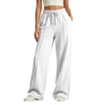 thumbnail image 6 of LRen Uniform Pants for Boys Dress Pants Kids School Uniform Elastic Waist with Pockets School Uniform Trousers Preppy Back To School Pants,White,9-10 Years, 6 of 7