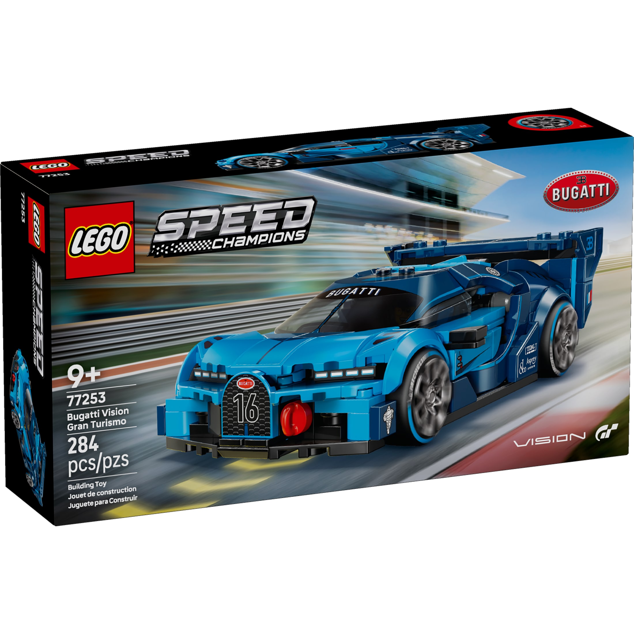 LEGO Speed Champions Bugatti Vision Gran Turismo Auto Deportivo de Juguete de Construcción para Niños y Gamers - Set de Construcción con Minifigura de Piloto Bugatti para Niños y Niñas, Mayores de 9 Años - Idea de Regalo para Cumpleaños - 77253 2