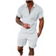 thumbnail image 1 of Trajes para Hombres Traje de Ajuste Clásico, Pantalones Cortos de Manga Corta Casual Solapa Color Sólido para Uso Al Aire Libre Y Diario, 1 of 6