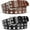 Black+Brown, variant on Timarkment 2pcs Belts for Women Double Grommet Womens Belts for Jeans Studded Punk Women's Leather Belt