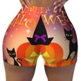 thumbnail image 2 of Fotbe Halloween Shorts Sin Costuras – Shorts Deportivos de Cintura Alta para Mujer, Elásticos para Gimnasio, Yoga, Running o Ciclismo-Small, 2 of 8
