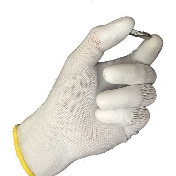 Anti Static Safe Universal White Gloves Electronic Working Gloves PC Computer Antiskid for Finger Protection ,Wide Use